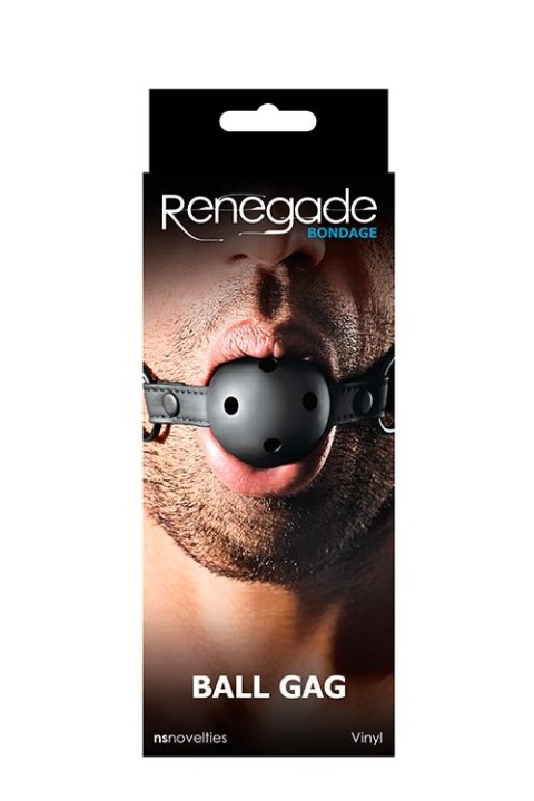 Knebel-RENEGADE BONDAGE BALL GAG BLACK