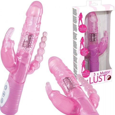Wibrator 3 końcówki analny waginalny łechtaczka 22cm You2Toys Wibrator 3 końcówki analny waginalny łechtaczka 22cm You2Toys