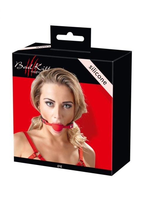 Knebel silikonowy kulka regulowane paski BDSM sex Bad Kitty Knebel silikonowy kulka regulowane paski BDSM sex Bad Kitty