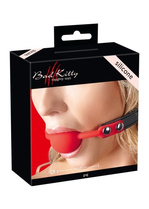 Knebel silikonowy kulka regulowane paski BDSM sex Bad Kitty Knebel silikonowy kulka regulowane paski BDSM sex Bad Kitty