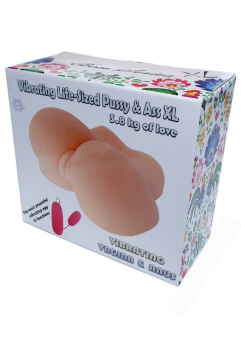 Masturbator realistyczny 2 otwory wibracje 3kg XL Boss Series Masturbator realistyczny 2 otwory wibracje 3kg XL Boss Series