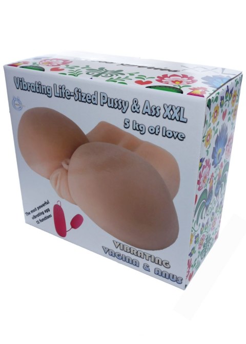 Masturbator realistyczny 2 otwory wibracje 5kg XXL Boss Series Masturbator realistyczny 2 otwory wibracje 5kg XXL Boss Series