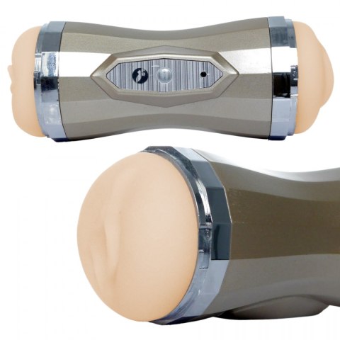 Podwójny masturbator sztuczna pochwa usta wibracje Boss Series Podwójny masturbator sztuczna pochwa usta wibracje Boss Series