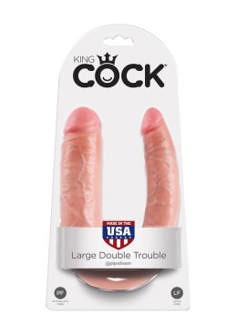 Dildo-COCK DOUBLE TROUBLE L FLESH