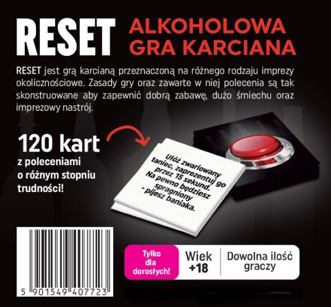 RESET gra imprezowa alkoholowa prezent karciana Grammi RESET gra imprezowa alkoholowa prezent karciana Grammi