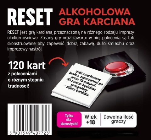 RESET gra imprezowa alkoholowa prezent karciana Grammi RESET gra imprezowa alkoholowa prezent karciana Grammi