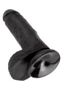 Dildo-COCK 7 INCH W/ BALLS BLACK