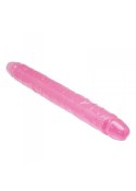 Podwójne dildo do podwójnej penetracji lub dla par różowe 35 cm Toyz4lovers