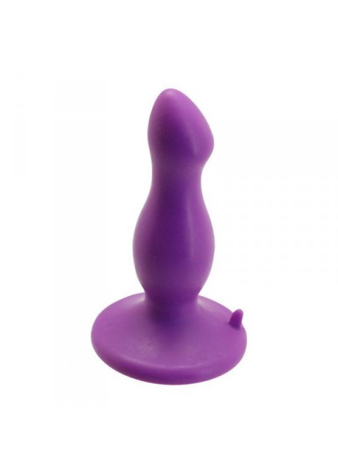 Analny korek plug silikonowy z przyssawką 9cm fioletowy Toyz4lovers