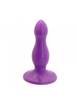 Analny korek plug silikonowy z przyssawką 9cm fioletowy Toyz4lovers