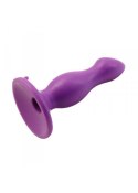 Analny korek plug silikonowy z przyssawką 9cm fioletowy Toyz4lovers