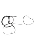 Pierścień-SILICONE 3-RING STAMINA SET BLACK