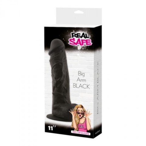 Wielkie dildo jądra i przyssawka realistyczne 28 cm Real Safe Wielkie dildo jądra i przyssawka realistyczne 28 cm Real Safe