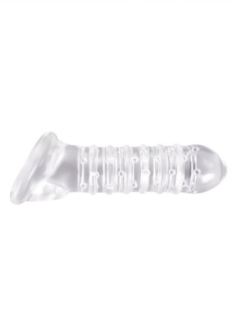 Nakładka na penisa Stymulator-RIBBED EXTENSION CLEAR Renegade Nakładka na penisa Stymulator-RIBBED EXTENSION CLEAR Renegade