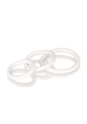 Pierścień-RUBBER RING WHITE SET 3PCS